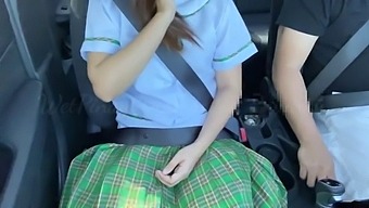 A Pinay Student Gets Sex Inside Her Teacher'S Car.