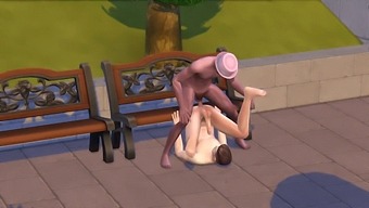 Sims 4: Gay Men Fucking In The Park