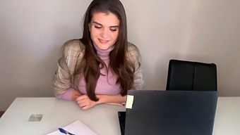 Brutal Step Mom Gives A Handjob To Step Son In The Office