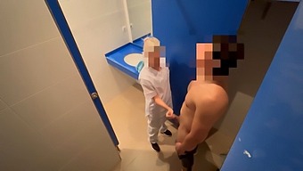 A Gym Cleaner Encounters A Man Jerking Off And Receives A Blowjob