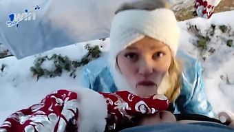 Amateur Blowjob And Handjob In Snowy Pov Video