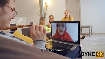 Lesbian Porn Video Featuring The Best Grandson In The World