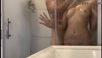 Amateur Couple Enjoys Rough Sex In The Shower