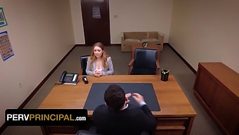 Kira Fox Visits Principal Green'S Office Due To A Conflict With His Stepdaughter