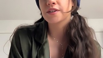 Beautiful Brunette Gets A Solo Satisfaction With A Big Breast And A Natural Look - Quinn Finite